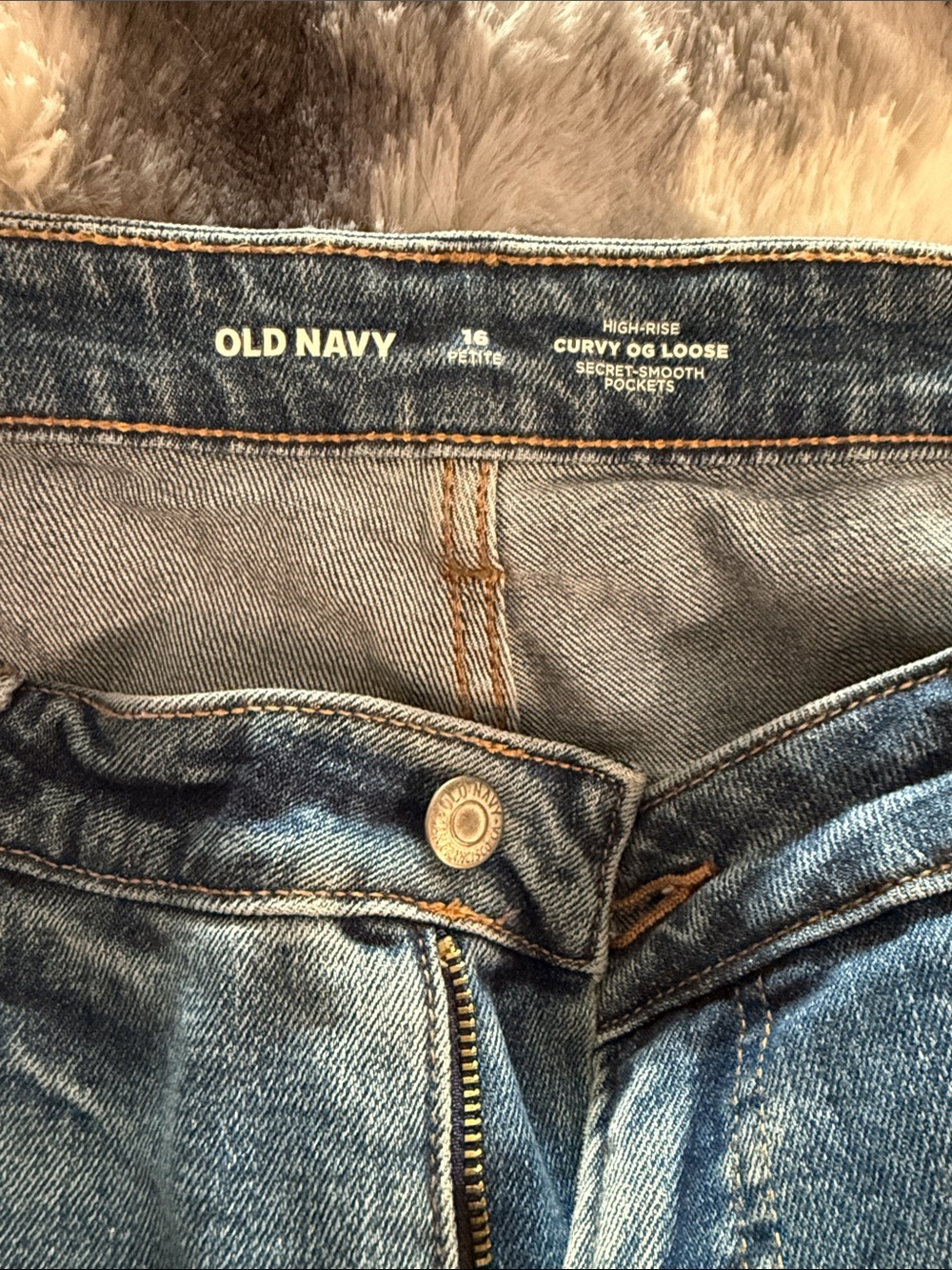 Old Navy High-Rise Curvy OG Loose Jeans — Light Blue Denim